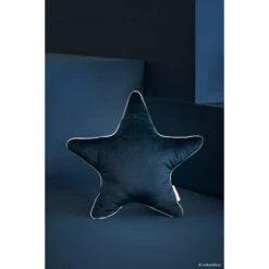 Coussin étoile Aristote Velvet Night Blue -Magasin De Périphériques Pour Enfants aristote star velvet cushion 40x40 night blue nobodinoz OD