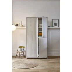 Armoire 3 Portes Sacha Pin Blanchi -Magasin De Périphériques Pour Enfants armoire 3 portes sacha l98 h185 p57 pin blanchi gautier meubles OC