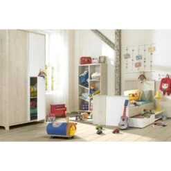 Armoire 3 Portes Sacha Pin Blanchi -Magasin De Périphériques Pour Enfants armoire 3 portes sacha l98 h185 p57 pin blanchi gautier meubles OD