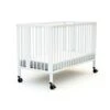 Lit Bébé Pliant Confort 60x120 Cm Blanc -Magasin De Périphériques Pour Enfants at4 lit bebe pliant a roulettes 60x120 confort blanc at4 OA
