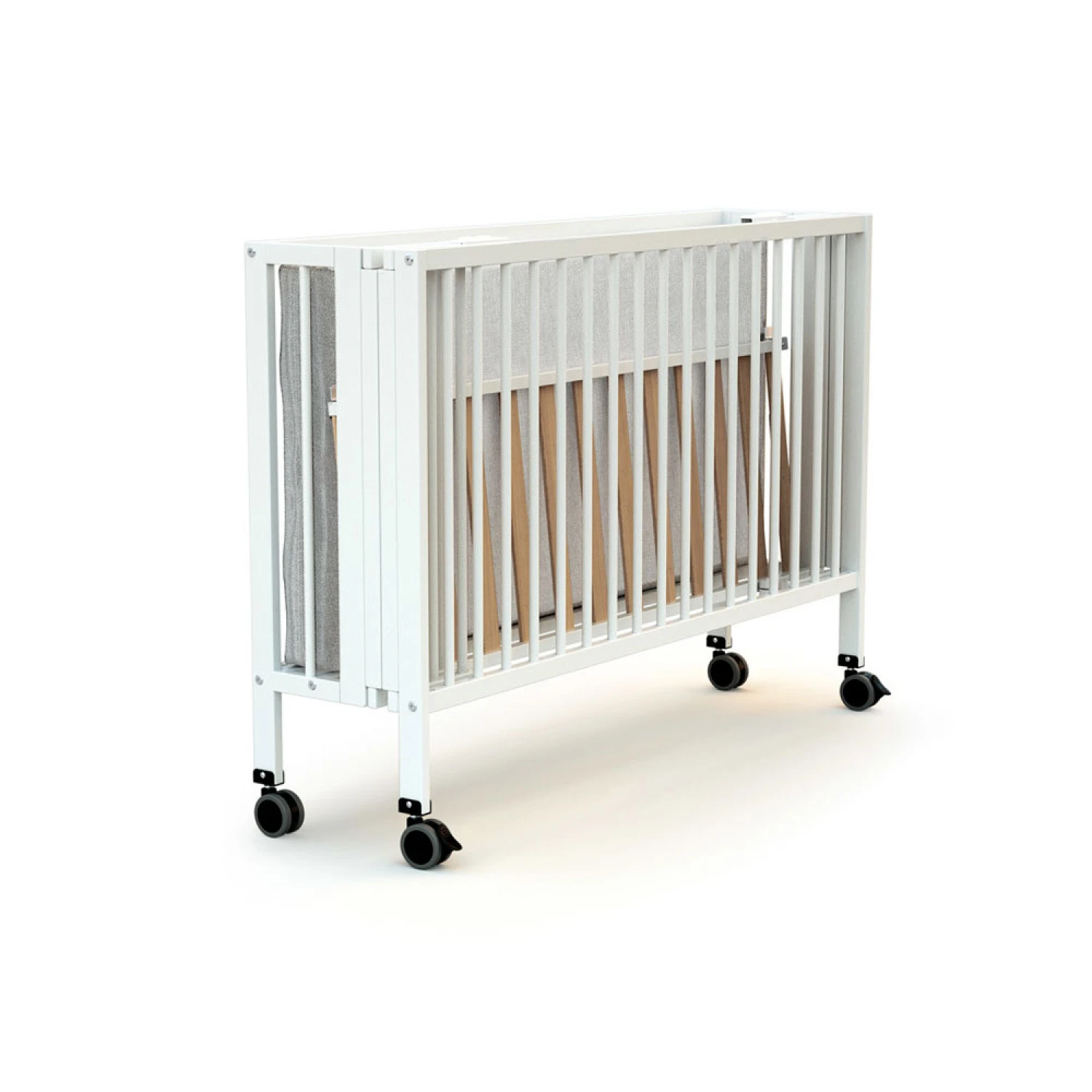 Lit Bébé Pliant Confort 60x120 Cm Blanc 4 Lit Bébé Pliant Confort 60x120 Cm Blanc – Image 2