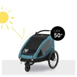 HAUCK Pare Soleil Pour Remorque De Vélo Dryk Duo Black -Magasin De Périphériques Pour Enfants bike trailer sunshade black hauck OC