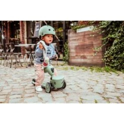 Scoot & Ride Casque Pour Enfant Taille XS Lifestyle Lignes Vertes -Magasin De Périphériques Pour Enfants casque xs lifestyle lignes vertes scoot ride OF