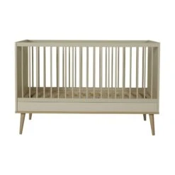 Chambre Duo Lit Bébé 70x140 Cm + Commode Avec Plan à Langer Flow Argile & Oak -Magasin De Périphériques Pour Enfants chambre duo lit 140 x 70 cm commode avec plan a langer flow argile oak quax OF
