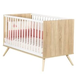 Chambre Duo Lit évolutif Bébé Little Big Bed 70x140 Cm + Commode Seventies Rose -Magasin De Périphériques Pour Enfants chambre duo lit little big bed 140 x 70 commode seventies rose sauthon meubles OC