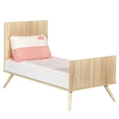 Chambre Duo Lit évolutif Bébé Little Big Bed 70x140 Cm + Commode Seventies Rose -Magasin De Périphériques Pour Enfants chambre duo lit little big bed 140 x 70 commode seventies rose sauthon meubles OF
