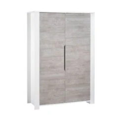 Chambre Duo Lit évolutif Bébé Combiné 60x120 Cm En 90x190 Cm + Armoire Loft Bois -Magasin De Périphériques Pour Enfants chambre lit combine armoire loft bois sauthon meubles OE