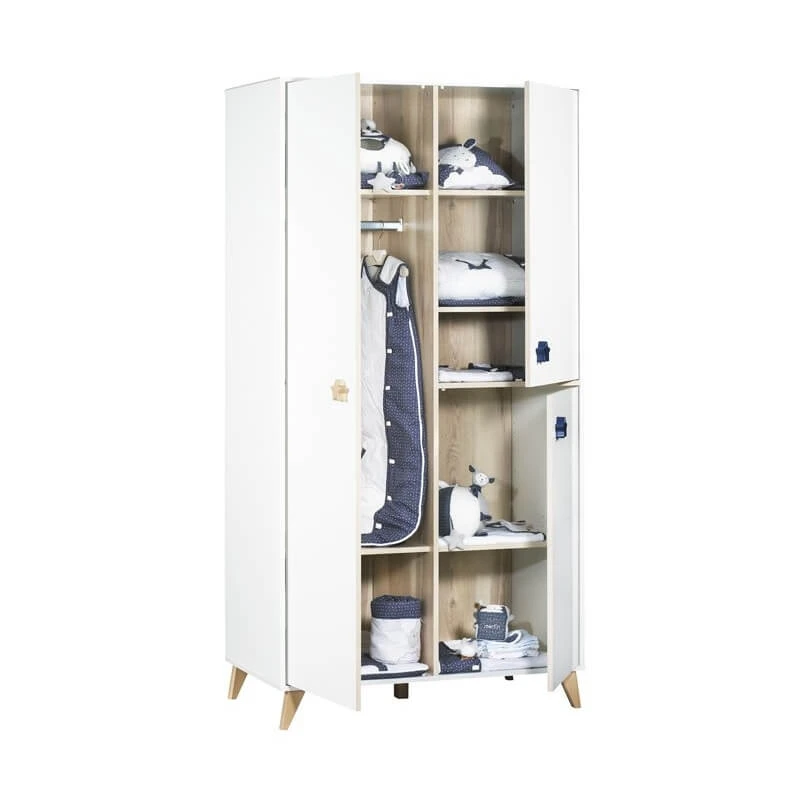 Chambre Duo Lit évolutif Bébé Combiné 60x120 Cm En 90x190 Cm + Armoire Oslo Etoile 6 Chambre Duo Lit évolutif Bébé Combiné 60x120 Cm En 90x190 Cm + Armoire Oslo Etoile – Image 4