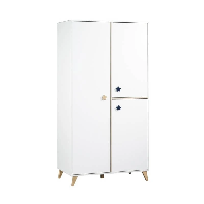 Chambre Duo Lit évolutif Bébé Combiné 60x120 Cm En 90x190 Cm + Armoire Oslo Etoile 7 Chambre Duo Lit évolutif Bébé Combiné 60x120 Cm En 90x190 Cm + Armoire Oslo Etoile – Image 5