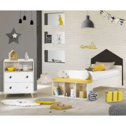 Chambre Duo Lit évolutif Bébé Combiné 60x120 Cm En 90x190 Cm + Armoire Oslo Goutte -Magasin De Périphériques Pour Enfants chambre lit combine armoire oslo goutte sauthon meubles OF