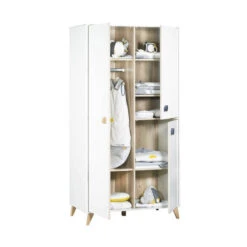 Chambre Duo Lit évolutif Bébé Combiné 60x120 Cm En 90x190 Cm + Armoire Oslo Goutte -Magasin De Périphériques Pour Enfants chambre lit combine armoire oslo goutte sauthon meubles OG