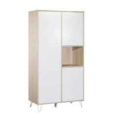 Chambre Trio Lit évolutif Bébé Little Big Bed 70x140 Cm + Armoire + Commode Happy -Magasin De Périphériques Pour Enfants chambre trio lit little big bed 140 x 70 commode armoire happy sauthon meubles OD