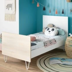Chambre Trio Lit évolutif Bébé Little Big Bed 70x140 Cm + Armoire + Commode Happy -Magasin De Périphériques Pour Enfants chambre trio lit little big bed 140 x 70 commode armoire happy sauthon meubles ON