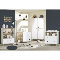 Chambre Trio évolutif Bébé Lit Little Big Bed 70x140 Cm + Armoire + Commode Oslo Goutte -Magasin De Périphériques Pour Enfants chambre trio lit little big bed 140 x 70 commode armoire oslo goutte sauthon meubles OH