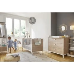 Chambre Trio Lit 70x140 Cm + Armoire 3 Portes + Commode Marcel -Magasin De Périphériques Pour Enfants chambre trio marcel lit 70x140 armoire 3p commode galipette OG