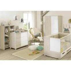 Chambre Trio Lit 70x140 Cm + Armoire + Commode Sacha Pin Blanchi 14 Chambre Trio Lit 70x140 Cm + Armoire + Commode Sacha Pin Blanchi -Magasin De Périphériques Pour Enfants chambre trio sacha pin blanchi lit 70x140 commode armoire galipette OF