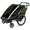 Thule Remorque De Vélo Chariot Cab 2 Cypress Green -Magasin De Périphériques Pour Enfants chariot cab 2 cypres green thule OA