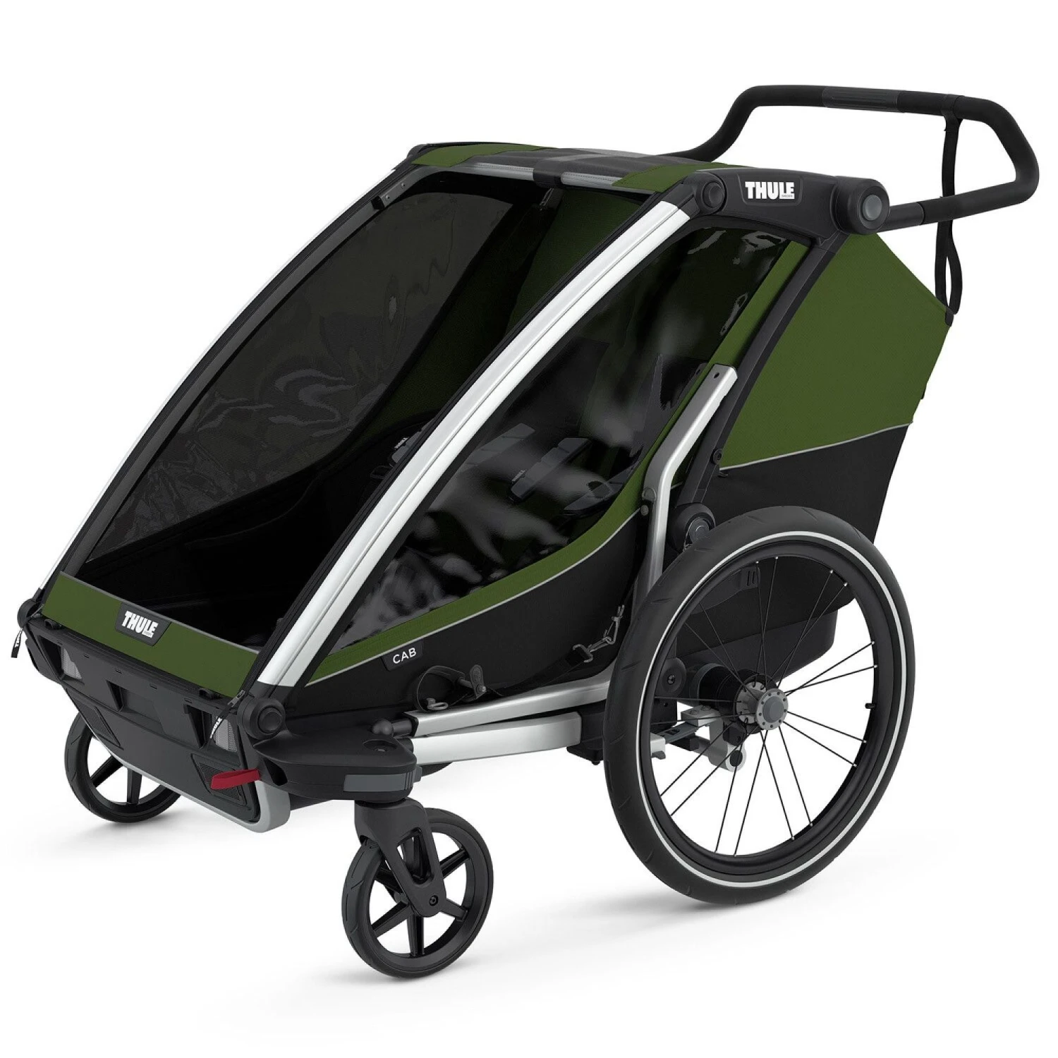Thule Remorque De Vélo Chariot Cab 2 Cypress Green 3 Thule Remorque De Vélo Chariot Cab 2 Cypress Green