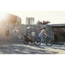 Thule Chariot Lite Biplace 2 Agave 21 Thule Chariot Lite Biplace 2 Agave -Magasin De Périphériques Pour Enfants chariot lite 2 agave thule OI