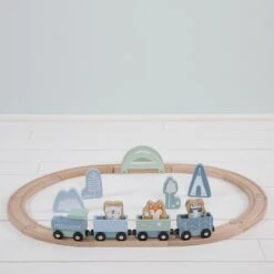 Little Dutch Circuit Train En Bois Adventure Blue -Magasin De Périphériques Pour Enfants circuit train en bois adventure blue little dutch OE