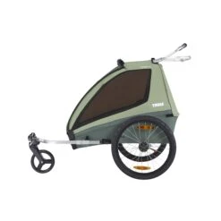 Thule Remorque De Vélo Coaster 2 XT Mallard Green -Magasin De Périphériques Pour Enfants coaster 2 xt bike trailerstroll basil mallard green thule OC
