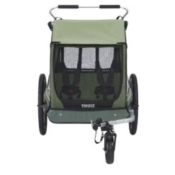 Thule Remorque De Vélo Coaster 2 XT Mallard Green -Magasin De Périphériques Pour Enfants coaster 2 xt bike trailerstroll basil mallard green thule OG