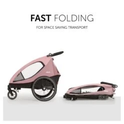 HAUCK Remorque De Vélo Dryk Duo Rose -Magasin De Périphériques Pour Enfants dryk duo rose hauck OF