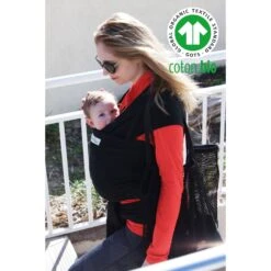 Écharpe De Portage La Basic Presque Noire Coton Bio -Magasin De Périphériques Pour Enfants echarpe la basic presque noire bio love radius OD