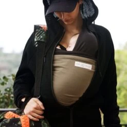 Écharpe De Portage L'originale Anthracite Poche Olive -Magasin De Périphériques Pour Enfants echarpe loriginale jpmbb anthracite poche olive love radius OJ