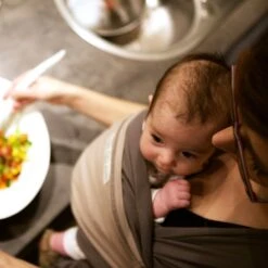 Écharpe De Portage L'originale Anthracite Poche Olive -Magasin De Périphériques Pour Enfants echarpe loriginale jpmbb anthracite poche olive love radius OK