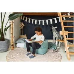 Jollein Fauteuil Enfant Beanbag Ash Green -Magasin De Périphériques Pour Enfants fauteuil beanbag ash green jollein OD