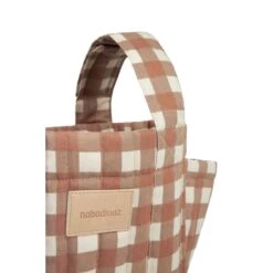 Organisateur De Poussette Terracotta Checks -Magasin De Périphériques Pour Enfants hyde park stroller organizer 42x22x12 terracotta checks nobodinoz OC