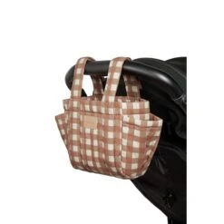 Organisateur De Poussette Terracotta Checks -Magasin De Périphériques Pour Enfants hyde park stroller organizer 42x22x12 terracotta checks nobodinoz OD