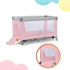 Kinderkraft Lit Parapluie Leody - Pink -Magasin De Périphériques Pour Enfants kinderkraft folding bed leody pink kinderkraft OK