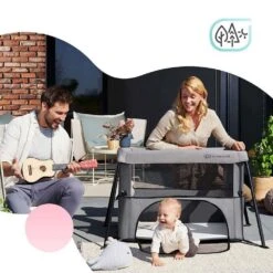 Kinderkraft Lit De Voyage Movi - Pink -Magasin De Périphériques Pour Enfants kinderkraft folding bed movi pink kinderkraft OG