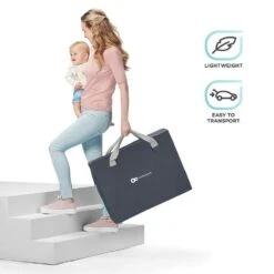 Kinderkraft Lit De Voyage Movi - Pink -Magasin De Périphériques Pour Enfants kinderkraft folding bed movi pink kinderkraft OM