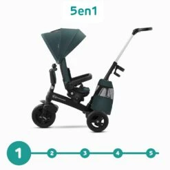 Kinderkraft Tricycle Easytwist Midnight Green -Magasin De Périphériques Pour Enfants kinderkraft rowerek trojkoowy easytwist midnight green kinderkraft OD