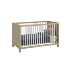 Lit Bébé évolutif Achille Chêne Blond - 70x140 Cm -Magasin De Périphériques Pour Enfants lit 70 x 140 cm achille chene blond et blanc galipette OC
