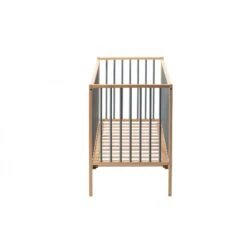 Lit En Bois 60x120 Cm Arthur Anthracite -Magasin De Périphériques Pour Enfants lit arthur 60x120 avec roulettes sans barreaux amovilbles combelle OC