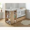 Lit évolutif Bébé Combiné 60x120 Cm En 90x190 Cm Nova Blanc Lin -Magasin De Périphériques Pour Enfants lit combine 120x60 evolutif en 90x190 nova blanc lin sauthon meubles OA