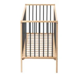 Lit En Bois 60x120 Cm Rémi Anthracite -Magasin De Périphériques Pour Enfants lit remi 60x120 combelle OD