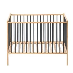 Lit En Bois 70x140 Cm Rémi Anthracite -Magasin De Périphériques Pour Enfants lit remi 70x140cm combelle OE