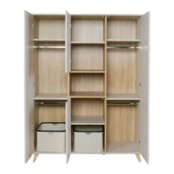 Armoire 4 Portes 1 Niche Loft - Argile -Magasin De Périphériques Pour Enfants loft armoire xl argile quax OD