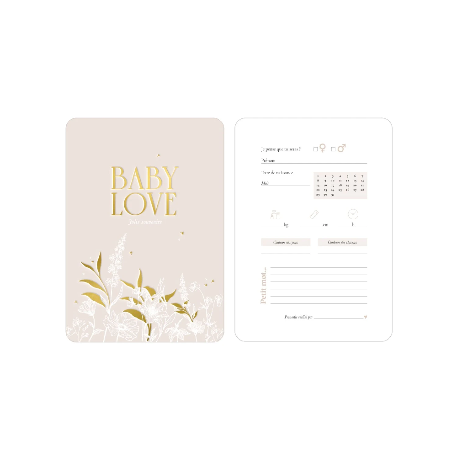 Lot De 10 Cartes De Pronostics Babyshower Au Jardin 4 Lot De 10 Cartes De Pronostics Babyshower Au Jardin – Image 2