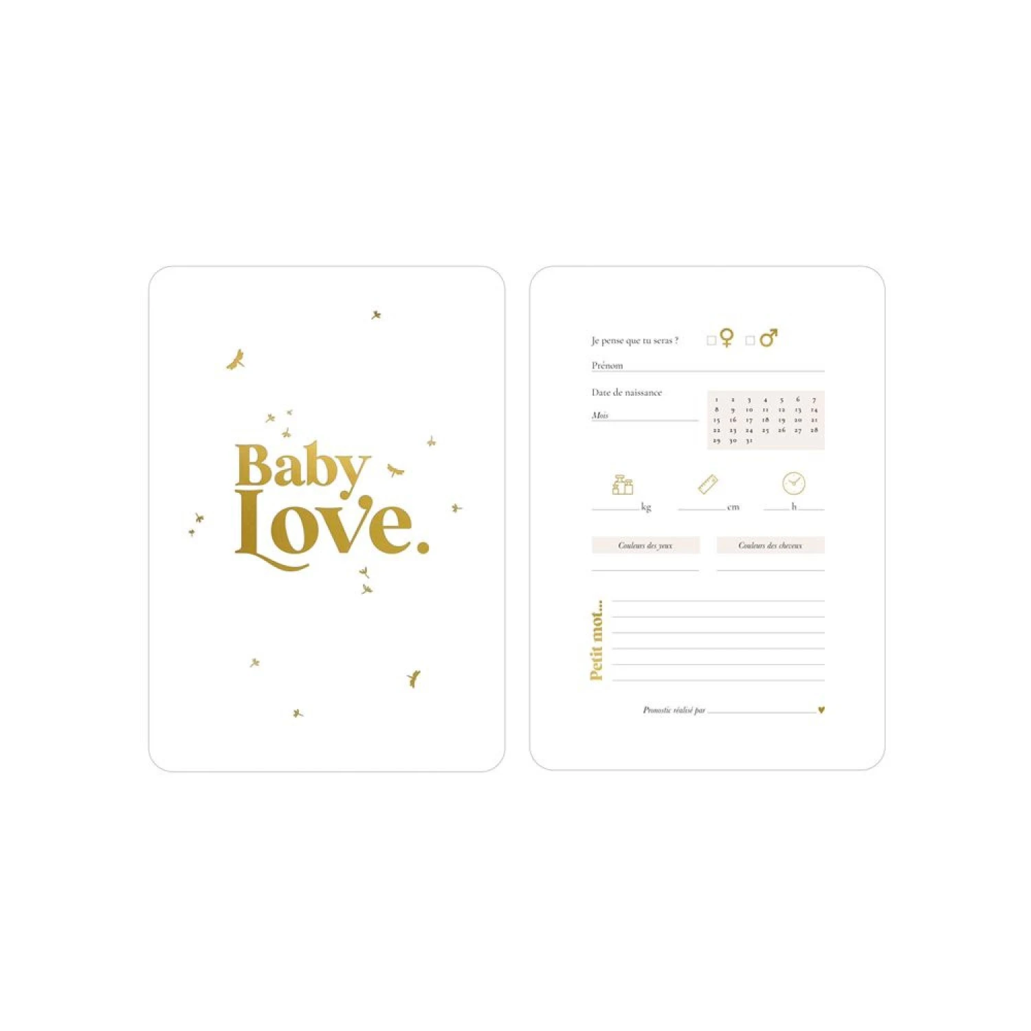 Lot De 10 Cartes De Pronostics Babyshower 4 Lot De 10 Cartes De Pronostics Babyshower – Image 2