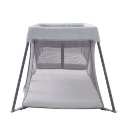 Lit Parapluie Avec Berceau Gris -Magasin De Périphériques Pour Enfants mm21 lit de voyage avec berceau parc noukies OC