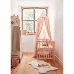 Jollein Ciel De Lit Vintage 245 Cm Pale Pink -Magasin De Périphériques Pour Enfants moustiquaire 245cm vintage pale pink jollein OB