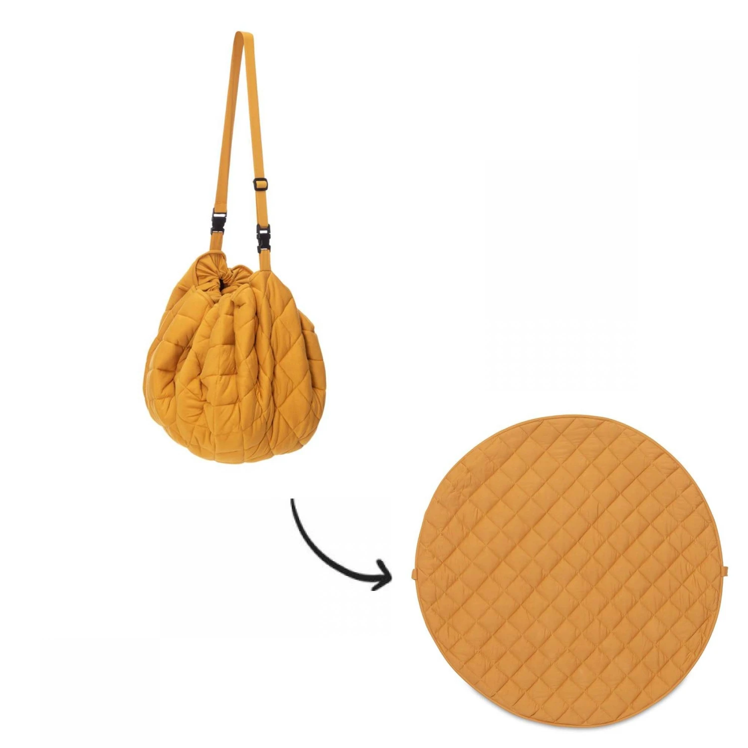 Play&Go Sac à Jouets / Tapis D'éveil 2 En 1 En Coton Bio Mustard Chai Tea 3 Play&Go Sac à Jouets / Tapis D'éveil 2 En 1 En Coton Bio Mustard Chai Tea