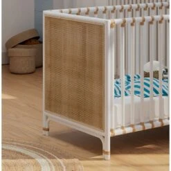 Lit Bébé Nemo 60 X 120 Cm En Rotin Naturel -Magasin De Périphériques Pour Enfants nemo lit en rotin 60 x 120 cm naturel theo OD