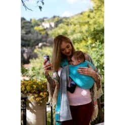 Petite écharpe De Portage Sans Nœud Chiné Et Bleu Canard 13 Petite écharpe De Portage Sans Nœud Chiné Et Bleu Canard -Magasin De Périphériques Pour Enfants petite echarpe sans noeud chinebleu canard love radius OF